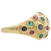 Vintage 2.36ctw Multi-Gemstone Dome Ring 14K Gold side