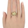 Vintage 2.36ctw Multi-Gemstone Dome Ring 14K Gold worn
