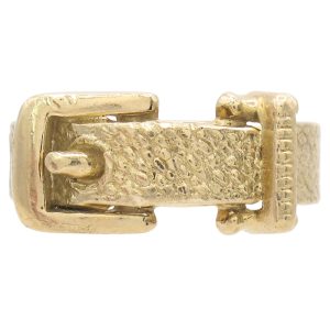 Vintage Garter or Buckle Ring 14K Gold