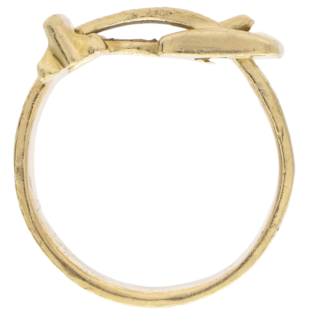 Vintage Garter or Buckle Ring 14K Gold profile Vintage Garter or Buckle Ring 14K Gold profile