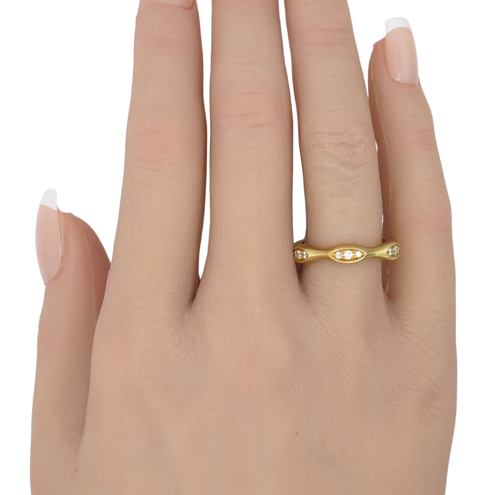 0.21ctw Diamond Eternity Band Ring 18K Gold worn 0.21ctw Diamond Eternity Band Ring 18K Gold worn