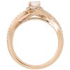 0.47ctw Round Diamond Twisted Band Promise Ring 14K Profile