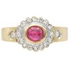 0.67ctw Cabochon Ruby Ring 14K Two-Tone Gold front