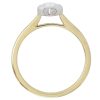 0.71ct H-I1 Pear Diamond Bezel Set Engagement Ring in 14K White & Yellow Gold Profile