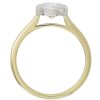 1.07ct H-I1 Round Diamond Bezel Set Engagement Ring 14K White & Yellow Gold Profile