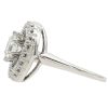 1.13ctw Circular Diamond Halo Mid-Century Engagement Ring 18k White Gold Side