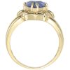 1.67ct Trillion-Cut Tanzanite Ring 14K Gold profile