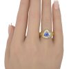1.67ct Trillion-Cut Tanzanite Ring 14K Gold worn