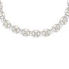 10.42ctw Asscher Cut Diamond Halo Necklace 18K White & Rose Gold