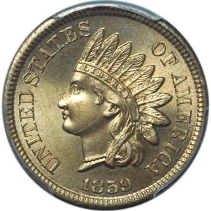 1859 Indian Head Cent MS65 PCGS