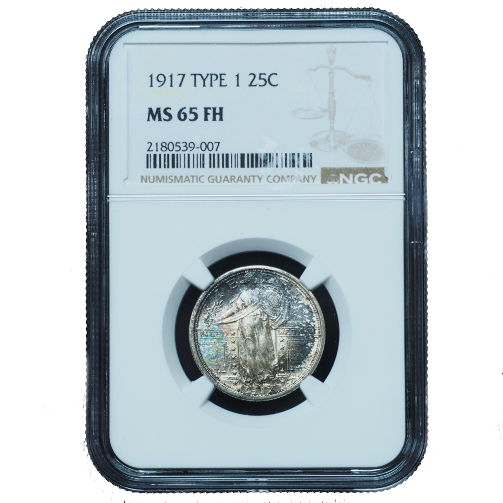 1917 Type 1 Standing Liberty Quarter MS65FH Beautiful Toning (1) 1917 Type 1 Standing Liberty Quarter MS65FH