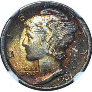 1920 Mercury Dime MS67FB NGC