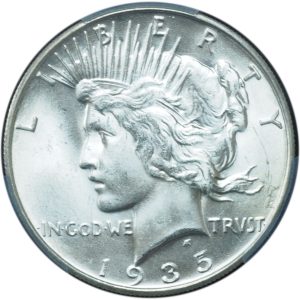 1935-S Peace Dollar MS65+ PCGS