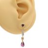 2.24ctw Tourmaline Dangle Earrings 14K Gold worn