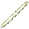 2.59ctw Emerald & Diamond Bracelet 10K Yellow Gold