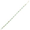2.59ctw Emerald & Diamond Bracelet 10K Yellow Gold Lay out