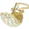 3.40ctw Diamond Pave Omega Back Earrings 18K Yellow Gold Stamp