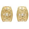 .52ctw Diamond Etruscan Style Earring 14K Yellow Gold Front