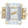 6.52ctw Aquamarine Ring with Diamond Accents in 14K Gold front