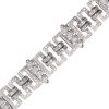 7.99ctw Diamond Art Deco Inspired Bracelet 18K White Gold Close up