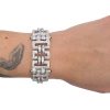 7.99ctw Diamond Art Deco Inspired Bracelet 18K White Gold Modeled