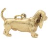 Bassett Hound Dog Charm or Pendant 14K Gold Three-Dimensional back