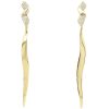 Ippolita Stardust Pave Twisted Drop Earrings 0.37ctw Diamond 18K Yellow Gold