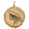 Jeweled Treasure Chest Statement Charm 14K Gold front