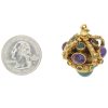 Multi-Gemstone Bauble Charm 18K Gold size