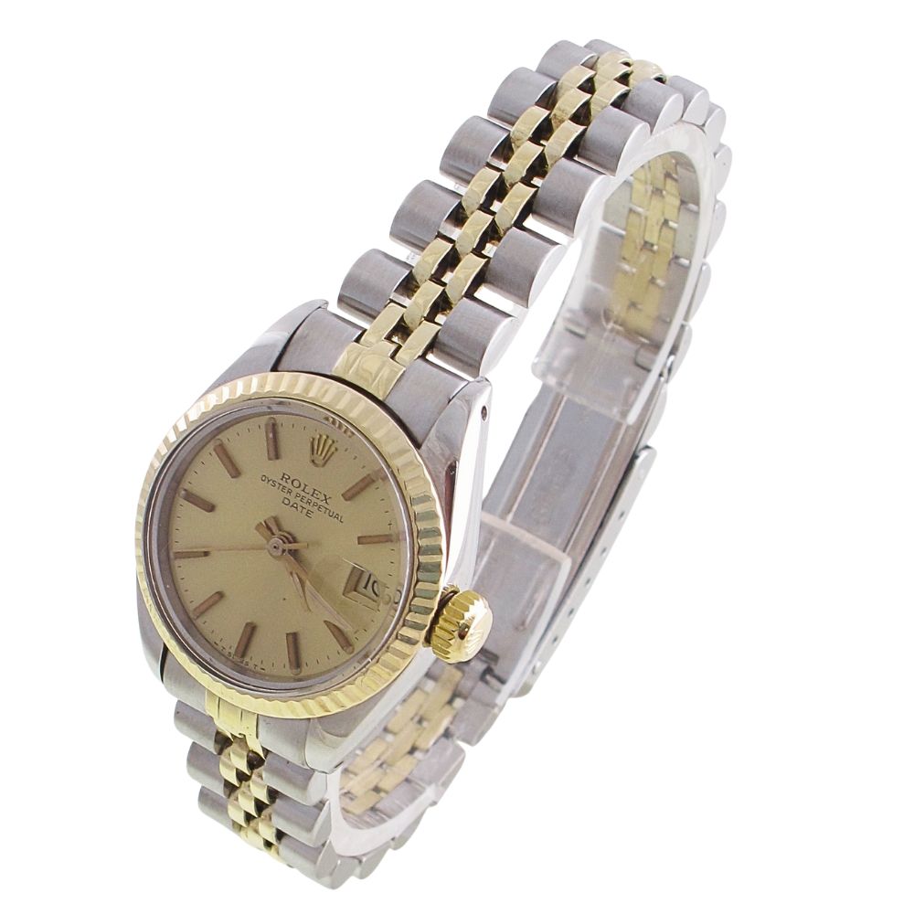 Pre-Owned Ladies Rolex 26MM Date (1980) Two Tone Model 6917 Left