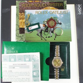 Pre-Owned Ladies Rolex 26MM Datejust (1990) Two Tone Model 69173 b and p