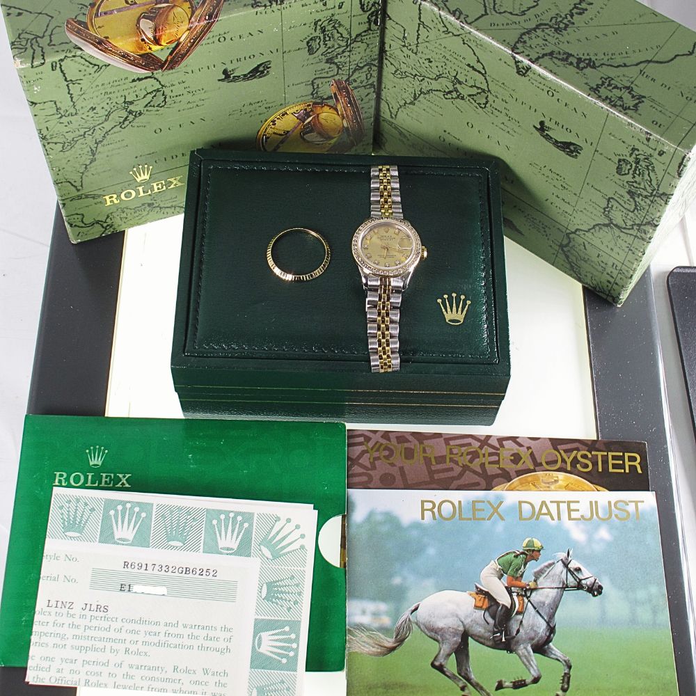 Pre-Owned Ladies Rolex 26MM Datejust (1990) Two Tone Model 69173 b and p inside