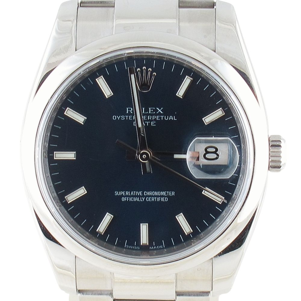 Pre-Owned Rolex 34MM Date (2007) Stainless Steel 115200 Front Close