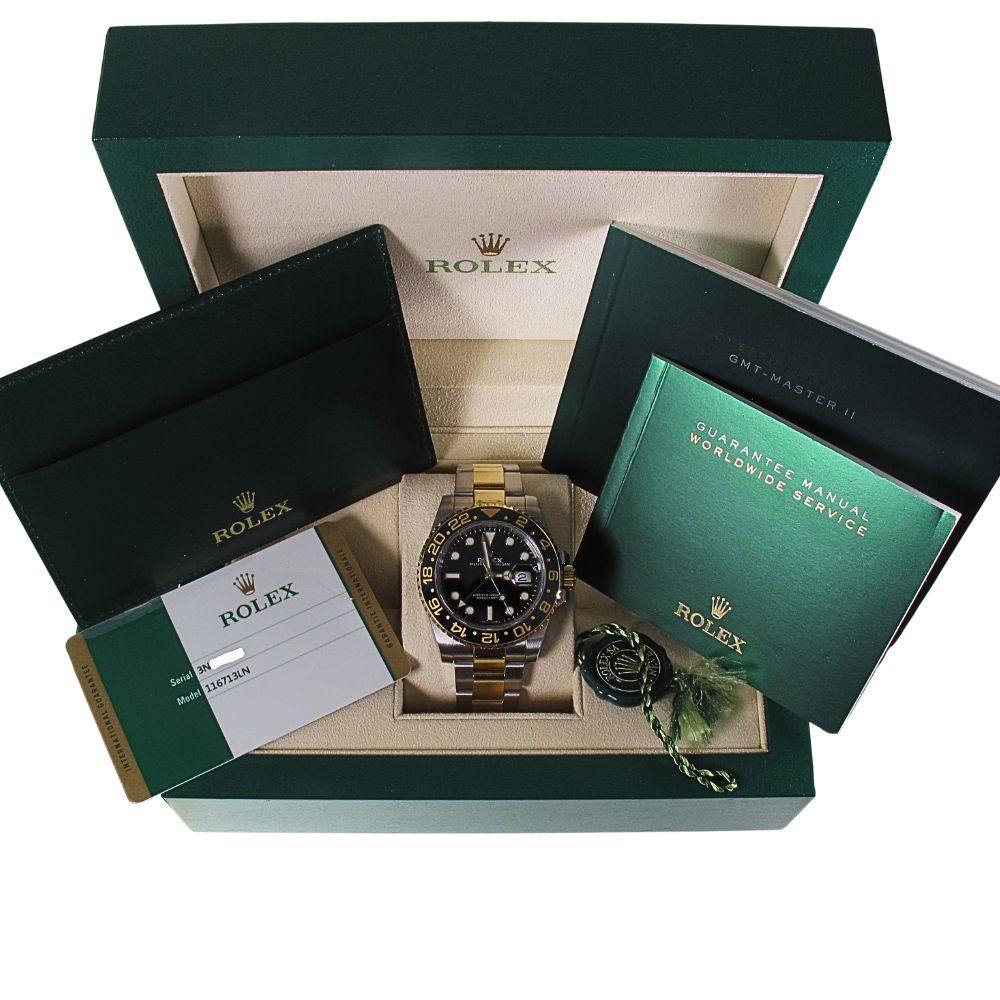 Pre-Owned Rolex 40MM GMT Master II (2016) Two Tone Model 116713 b and p