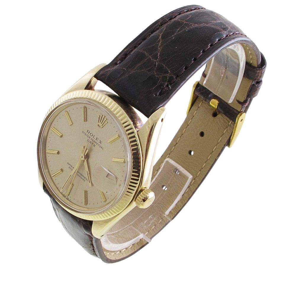 Pre-Owned Vintage Rolex 34MM Date (1972) 14kt Yellow Gold Model 1503 Left