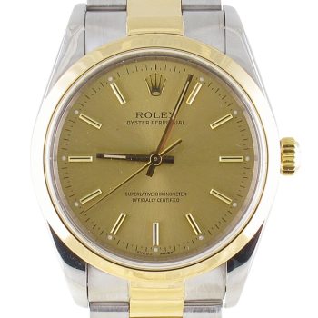 Pre-owned Rolex 34MM Two Tone Oyster Perpetual (2000) Model 14203