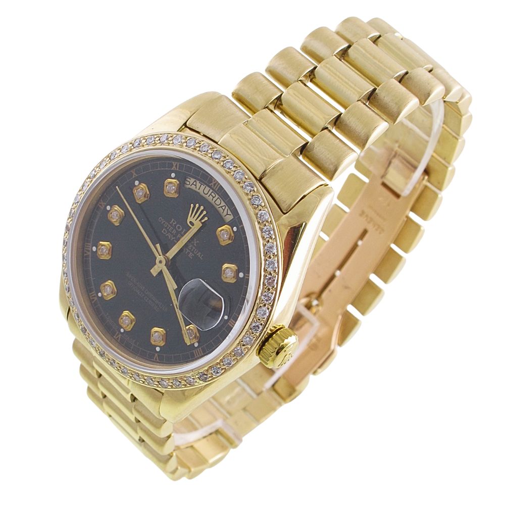 Pre-owned Rolex 36mm Day-Date Presidential (1978) 18k Yellow Gold 18038 Left