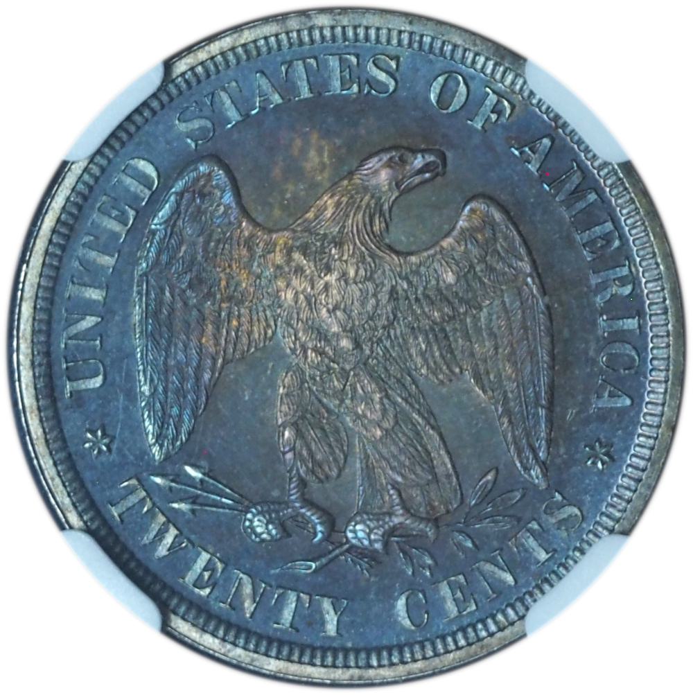 Proof 1878 Twenty Cent Piece PF65 NGC Beautiful Toning (4) Proof 1906 Liberty Nickel PF66 Cameo NGC