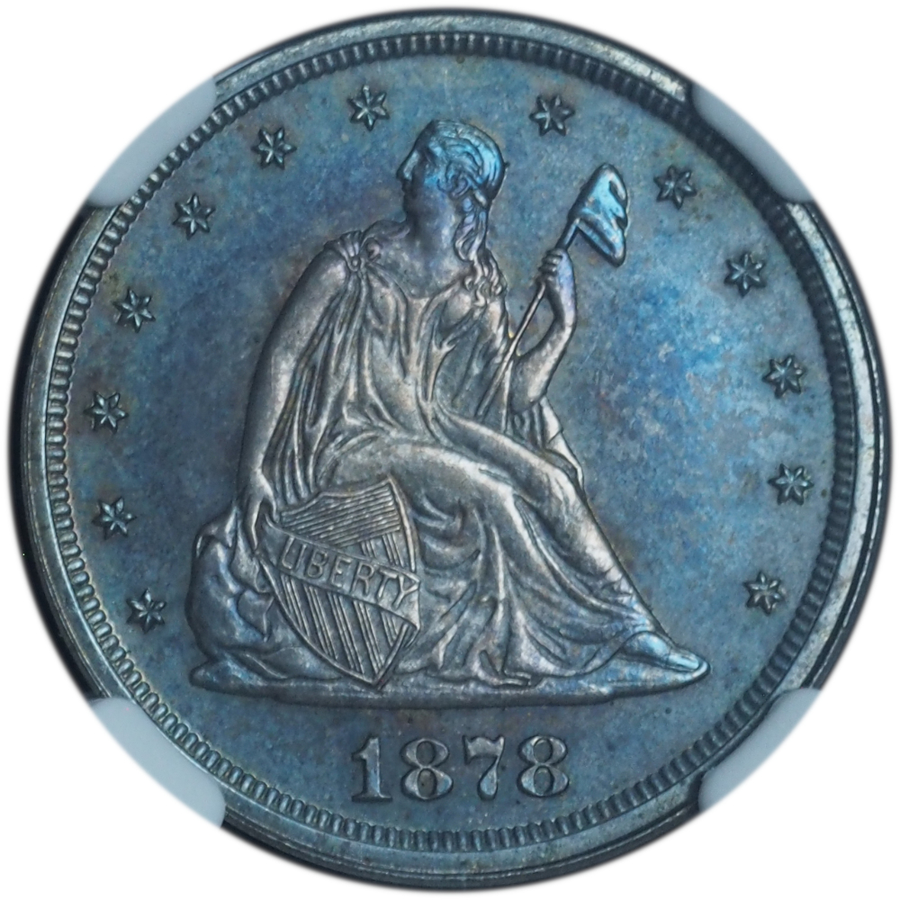 Proof 1878 Twenty Cent Piece PF65 NGC – Beautifully Toned Gem Proof Rarity