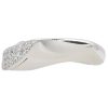 Sculptural Curved Diamond Pave Ring 18K White Gold Side A
