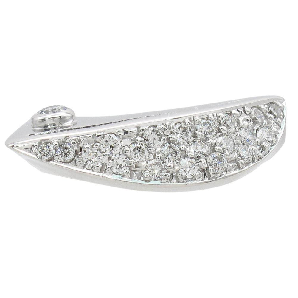 Sculptural Curved .40ctw Diamond Pave Ring 18K