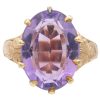 Victorian Era 7.0ctw Amethyst Ring 10K Rose Gold front