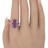 Victorian Era 7.0ctw Amethyst Ring 10K Rose Gold worn
