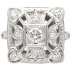 Vintage 0.57ctw Diamond Square Ring 14K White Gold front