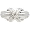 Vintage Tiffany & Co Signature X Ring 18K White Gold front