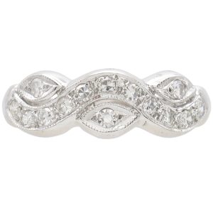 0.42ctw Diamond Band Ring 14K White Gold front