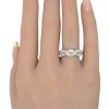 0.42ctw Diamond Band Ring 14K White Gold worn