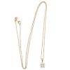0.92ct Solitaire Necklace 14k Rose Gold 18'' Layout