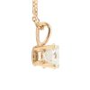 0.92ct Solitaire Necklace 14k Rose Gold 18'' Side