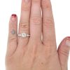 0.99ct Old European Diamond Art Deco Ring 14K White Gold Modeled